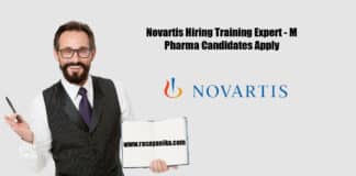 Novartis Hiring Training Expert - M Pharma Candidates Apply