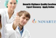 Novartis Vigilance Quality Excellence Expert Vacancy - Apply Online