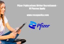 Pfizer Publications Writer Recruitment - M Pharma Apply