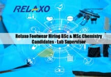 Relaxo Footwear Hiring BSc & MSc Chemistry Candidates - Lab Supervisor