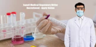Sanofi Medical Regulatory Writer Recruitment - Apply Online