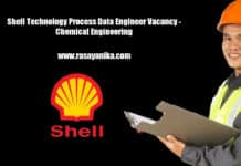 Shell Technology Process Data Engineer Vacancy - Chemical Engineering