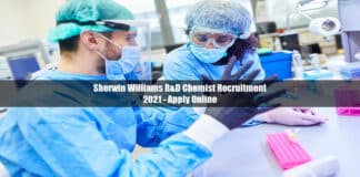 Sherwin Williams R&D Chemist Recruitment 2021 - Apply Online