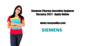Siemens Pharma Executive Engineer Vacancy 2021 - Apply Online