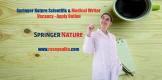Springer Nature Scientific & Medical Writer Vacancy - Apply Online