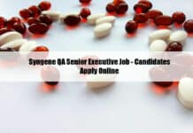 Syngene QA Senior Executive Job - Candidates Apply Online