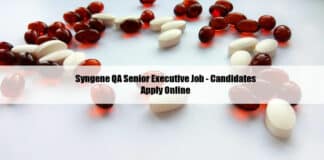 Syngene QA Senior Executive Job - Candidates Apply Online