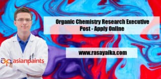 Asian Paints Organic Chemistry Executive Vacancy - Apply Online