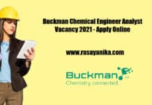 Buckman Chemical Engineer Analyst Vacancy 2021 - Apply Online