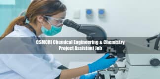 CSMCRI Chemical Engineering & Chemistry Project Assistant Job