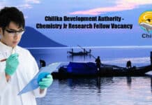 Chilika Development Authority - Chemistry Jr Research Fellow Vacancy