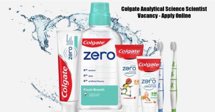 Colgate Analytical Science Scientist Vacancy - Apply Online