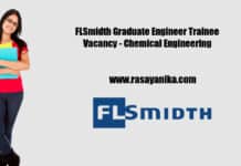 FLSmidth Graduate Engineer Trainee Vacancy - Chemical Engineering