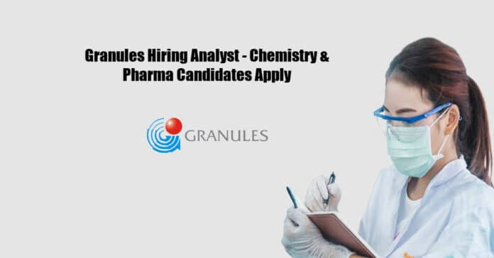 Granules Hiring Analyst - Chemistry & Pharma Candidates Apply