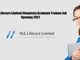 HLL Lifecare Limited Chemistry Graduate Trainee Job Opening 2021