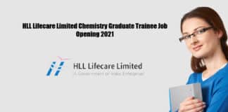 HLL Lifecare Limited Chemistry Graduate Trainee Job Opening 2021