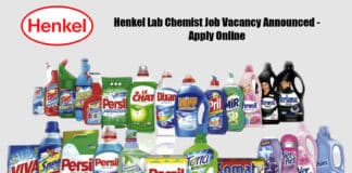 Henkel Lab Chemist Job Vacancy Announced - Apply Online