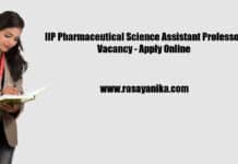 IIP Pharmaceutical Science Assistant Professor Vacancy - Apply Online