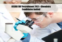 IISERB SRF Recruitment 2021 - Chemistry Candidates Invited