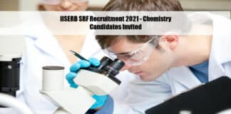 IISERB SRF Recruitment 2021 - Chemistry Candidates Invited