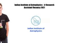 Indian Institute of Astrophysics - Jr Research Assistant Vacancy 2021