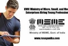 KVIC Ministry of Micro, Small, and Medium Enterprises Hiring Young Professionals