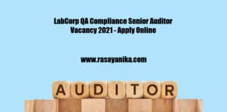 LabCorp QA Compliance Senior Auditor Vacancy 2021 - Apply Online