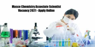 Masco Chemistry Associate Scientist Vacancy 2021 - Apply Online
