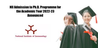 NII Admission PhD Programme 2022-23 Announced