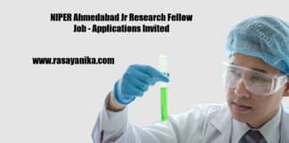 NIPER Ahmedabad Jr Research Fellow Job - Applications Invited