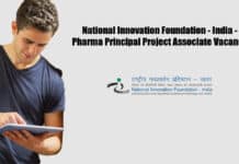 National Innovation Foundation - India - Pharma Principal Project Associate Vacancy