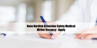 Novo Nordisk Associate Safety Medical Writer Vacancy - Apply
