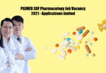 PGIMER SRF Pharmacology Job Vacancy 2021 - Applications Invited