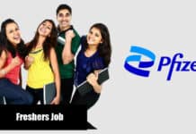 Pfizer Announces Freshers Job Vacancy - Pharma Junior Officer Post