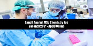 Sanofi Analyst MSc Chemistry Job Vacancy 2021 - Apply Online