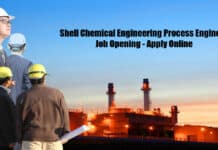 Shell Chemical Engineering Process Engineer Job Opening - Apply Online