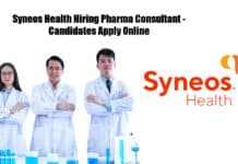 Syneos Health Hiring Pharma Consultant - Candidates Apply Online