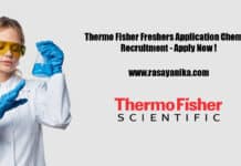 Thermo Fisher Freshers Application Chemist Recruitment - Apply Now !