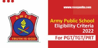 Army Public School Announces Exam For PGT & TGT Post - Army Welfare Education Society