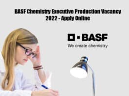 BASF Chemistry Executive Production Vacancy 2022 - Apply Online