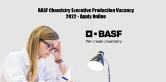 BASF Chemistry Executive Production Vacancy 2022 - Apply Online