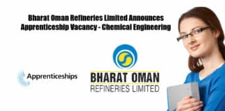 Bharat Oman Refineries Limited Announces Apprenticeship Vacancy - Chemical Engineering