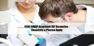 CSIR CIMAP Associate/JRF Vacancies - Chemistry & Pharma Apply