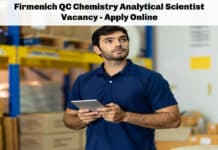 Firmenich QC Chemistry Analytical Scientist Vacancy - Apply Online