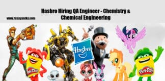 Hasbro Hiring QA Engineer - Chemistry & Chemical Engineering