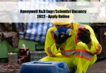 Honeywell R&D Engr/Scientist Vacancy 2022 - Apply Online