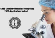 IACS PhD Chemistry Associate Job Opening 2022 - Applications Invited