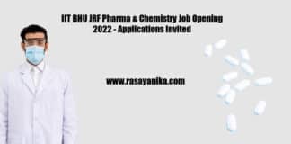 IIT BHU JRF Pharma & Chemistry Job Opening 2022 - Applications Invited