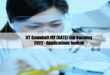 IIT Guwahati JRF (GATE) Job Vacancy 2022 - Applications Invited