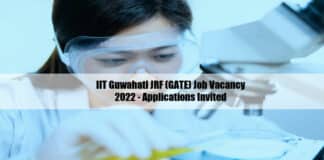 IIT Guwahati JRF (GATE) Job Vacancy 2022 - Applications Invited